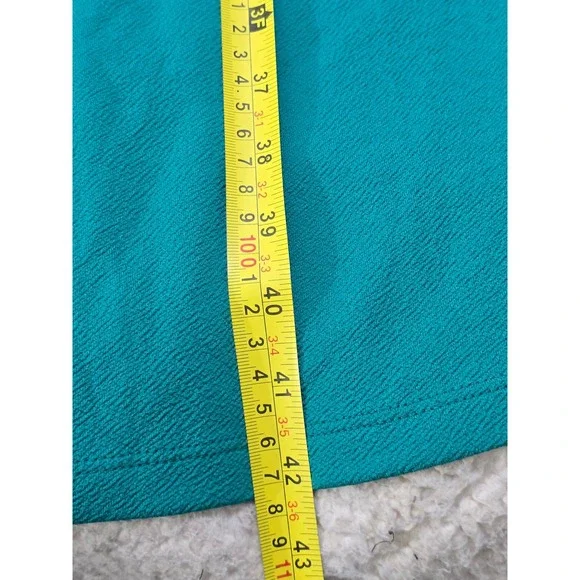 KIYONNA Teal Wrap Mesh Sleeve Sheath Dress Made in USA Size‎ 2